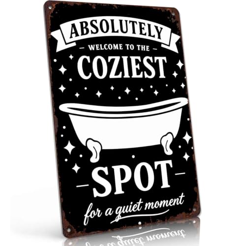 Vintage Coziest Quiet Spot Metal Signs 8X12…