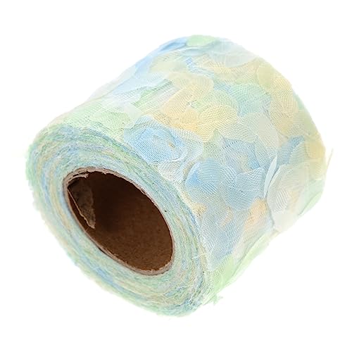 FONDOTIN 1Roll Flower Embroidered DIY Clothing Trim Chiffon Decoration Supplies for Sewing Craft Projects Wide Yards