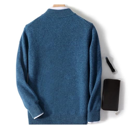 Men's Zipper Half Turtleneck Long Sleeve Business Casual Sweater Winter Leisure Outdoor Warm Cashmere Sweater3