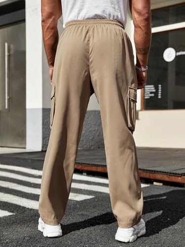 Image of Leriya Fashion Men's Cargo Pants | 4 Pocket Cotton Cargo Joggers for Men | Loose Fit Stylish Pant with Pockets | Casual Baggy Trousers & Streetwear Lower