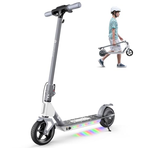 isinwheel S4 Kids Electric Scooter (Blue) - 200W Motor, 12 MPH Top Speed, 8 Mile Range