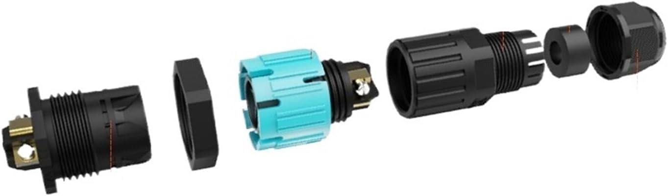 Waterproof aviation 2/3/4/5 core wire-to-board male-female plug-in m19 self-locking push-on connector(EW M19 5 core 7-10mm)