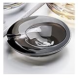 葉巻灰皿 高級ゴールド塗装クリスタルガラス灰皿創造的な人格家のリビングルームの灰皿オフィスの葉巻大 たばこ灰皿 (Color : A, Size : Small)