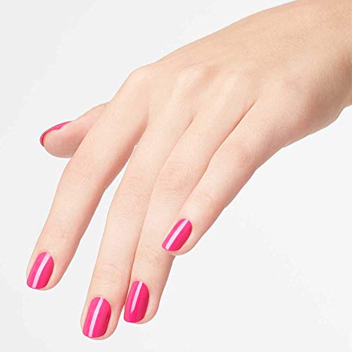 OPI Nail Lacquer La Paz-itively Hot | Opaque Bright Pink Pearl Chip Resistant Nail Polish | Fast Drying, Streak Free