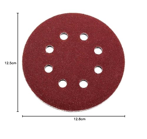 Profi-Schleifscheiben │ 50 Stück │ 8-Loch │ Ø 125 mm │ Korn 80 │ für Exzenterschleifer │ Schleifblätter │ Schleifpapier │ Schleifpads
