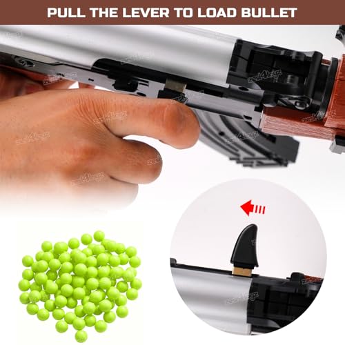 Image of Zest 4 Toyz Ak 47 Toy Shooting Gun for Kids with Laser Light with 500 Bullets Sniper Guns /Rifle Guns /Machine Gun Toy (Pack of 1)