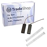 2x Trade-Shop Motorkohle/Kohlebürste 6,9mm x 11mm x 32mm für Dyson DC01 DC02 DC04 DC05 DC07 DC08 DC11 DC14 DC19 DC20 Staubsauger Bodenstaubsauger Motor
