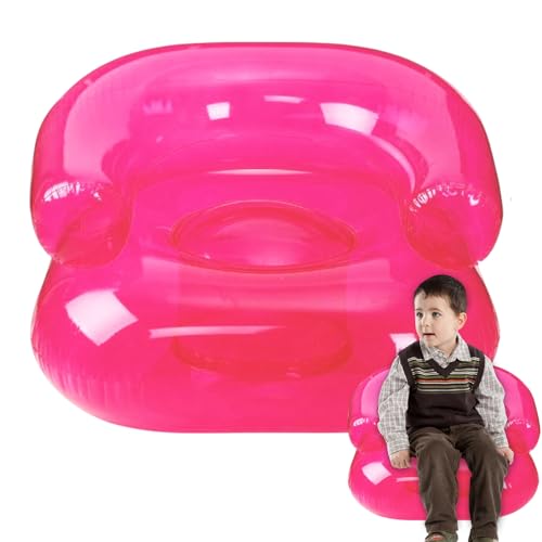 子供用の防水インフレータブルブースターシート、人間工学に基づいたポータブルエアクッション| 220ポンドの容量、屋内席用の軽量旅行ラウンジャー|快適でコンパクトな子供の椅子ソリューション