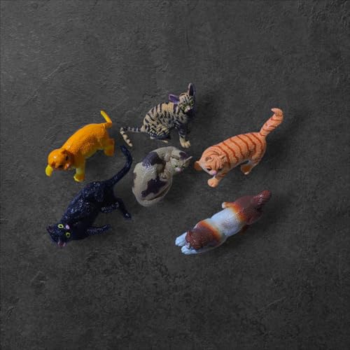 Image of Small Kids Sea & Wild Animal Toys Sets for Fun, Educational, Spark Imagination and Learning (Multi Choice Sets) (Cats) 6pcs