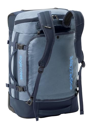 Eagle Creek Cargo Hauler XT Wheeled Duffel - Wheeled Backpack Duffel - Deployable Backpack Straps - Lockable U-Lid & Easy Access Compartment - Glacier Blue2