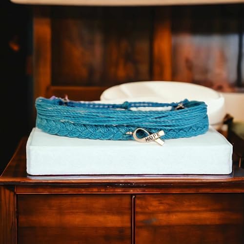 Ovarian Cancer Awareness Bracelets, In Support of Loved Ones Battling Cancer, Fund Raising, Friendship Bracelets, Gift for her, Gift for him, Fits All, fund raising for a cause.3