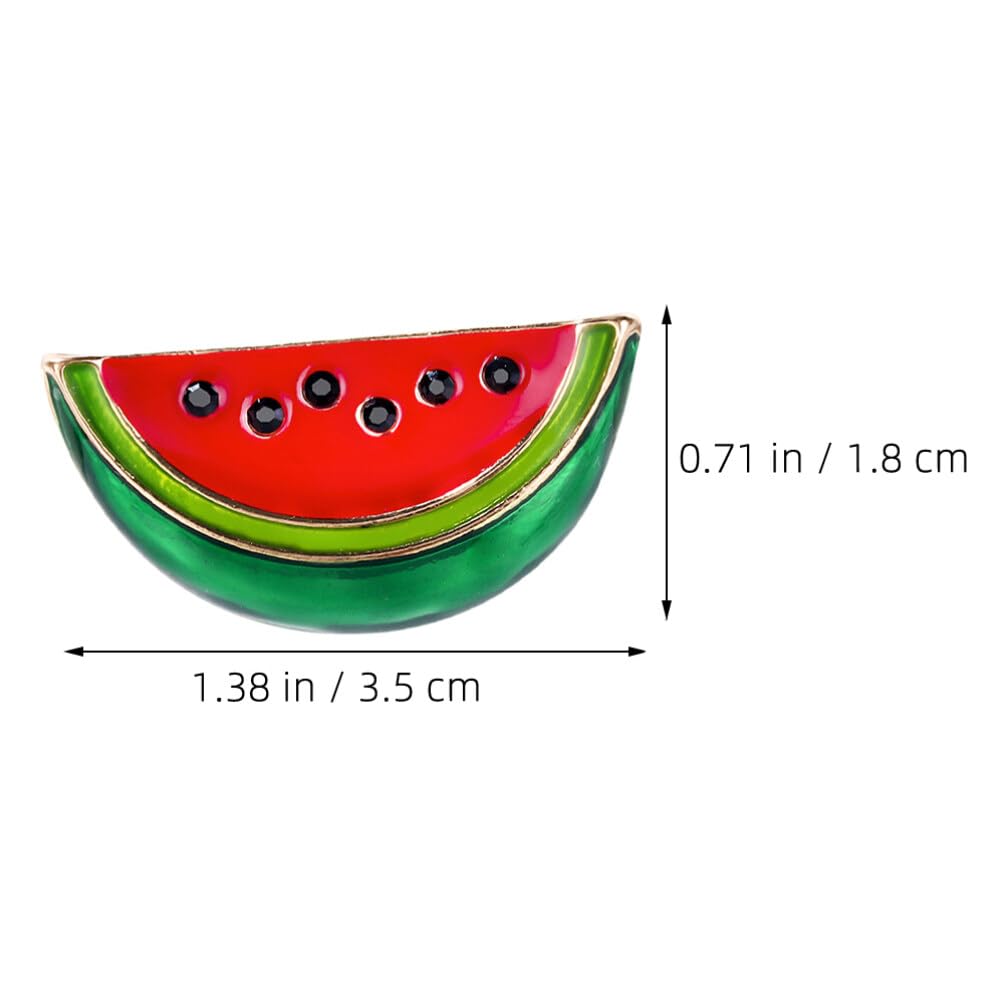 Watermelon Pin Set 3pcs Metal Brooch Decorative Lapel Pins for Women Party Accessory