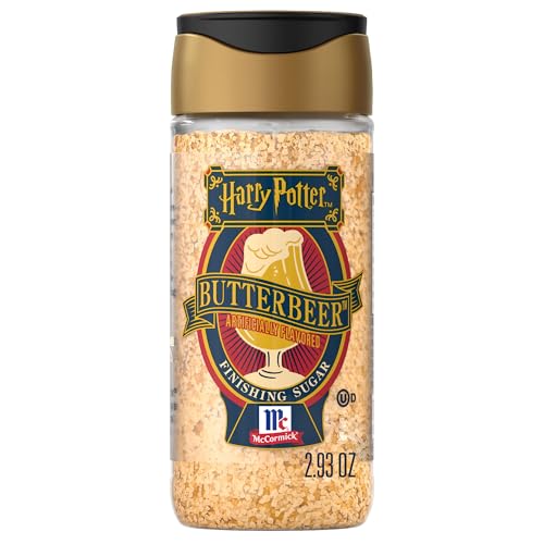 McCormick Harry Potter Finishing Sugar, Butterbeer, Limited Edition, Buttery Sweetness of Toffee, Sprinkle on Baked Goods or Use as a Rimming Sugar on Beverages, 2.93 oz
