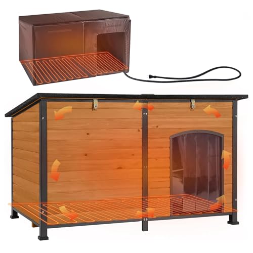 Aivituvin 59 Inch Extra Large Heated Kennel