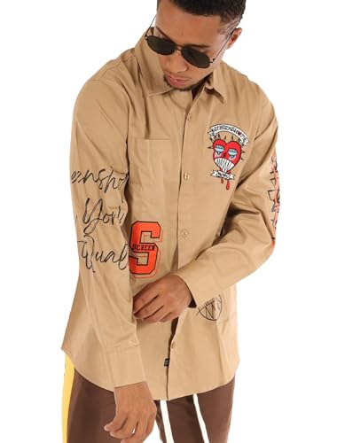 SCREENSHOT SHACKET 3202 Mens Casual Plaid Flannel Shacket Shirt J...