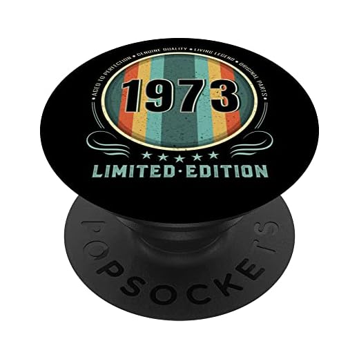 Born In 1973 Popsockets para teléfono retro, divertido cumpleaños de 1973 PopSockets PopGrip Intercambiable