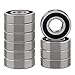 XiKe (10 Pack) 6204-2RS Double Sealed Deep Groove Ball Bearings, 20x47x14mm, Pre-Lubricated for High RPM, Chrome Steel P6, ABEC 3