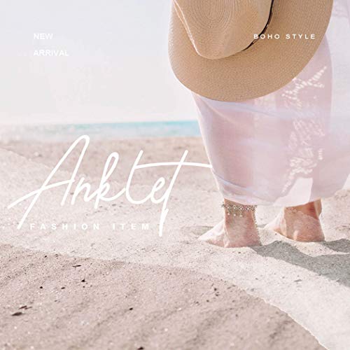 Simsly Boho Anklets Crystal Layered Ankle Bracelets Gold Beach Barefoot Foot Jewelry For Women And Girls (Set-11) (Set-12) #TOP6