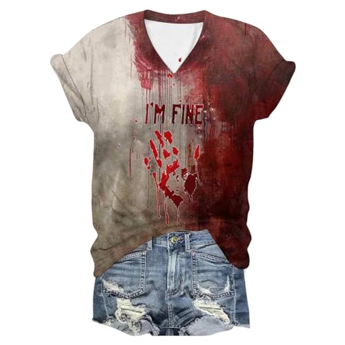 Image of Womens Printed Short Sleeve Crew Neck Top Blouse T-Shirt, coffee, S