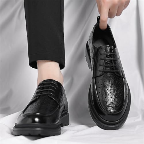 Men's Dress Shoes Men Genuine Leather Lace Up Oxfords Comfort Wide Pointed Toe Non-Slip Oxfords Shoes for Men2