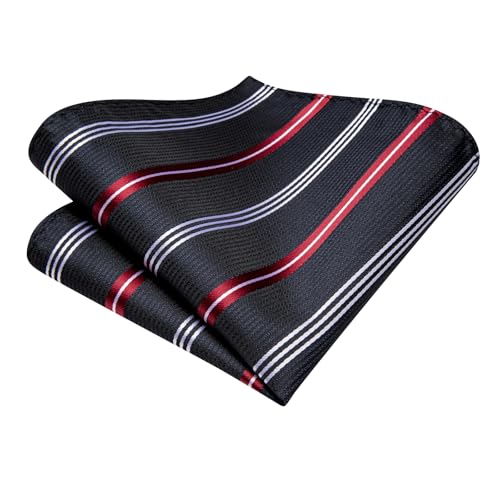 Image of Hi-Tie Men's Silk Ties Formal Woven Classic Necktie Pocket Square Cufflinks Lapel Pin Set Wedding Business