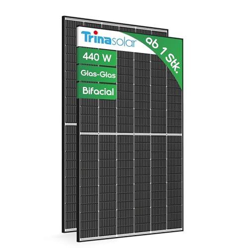 TrinaSolar Solarpanel 440W bifacial Glas-Glas neuste Technologie und hohe Leistung