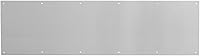 Prime-Line J 4620 Aluminum Door Kick Plate 10x34 Inch Satin Finish - Protects 36" Swinging Doors from Scuffs