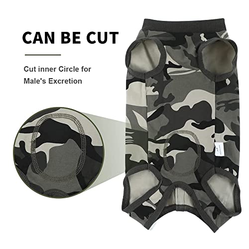 Image of Surgery Suit for Dogs Recovery Suit Abdominal Wound Puppy Surgical Clothes Post-Operative Vest Pet After Surgery Wear Substitute (XXL, Camouflage)