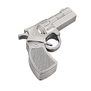 Tobo USB 2.0 Flash Drive Cartoon Metal Revolver Pistol Gun Shape Pen Drive Thumb Drive Memory Stick Pendrive Jump Drive Flash Disk(8GB)