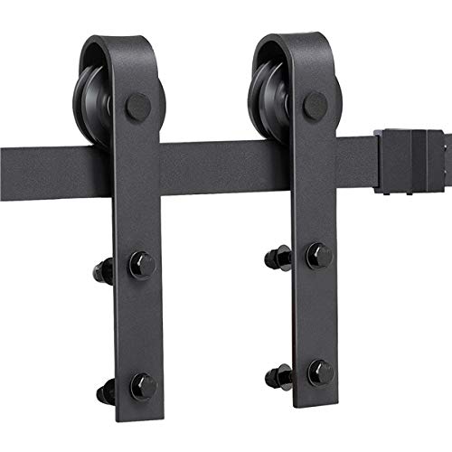 Yaheetech 8Ft Sliding Barn Door Hardware Kit Heavy Duty Sliding Door