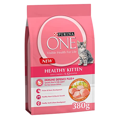 Purina One Healthy Kitten with Chicken Dry Cat Food (380g)