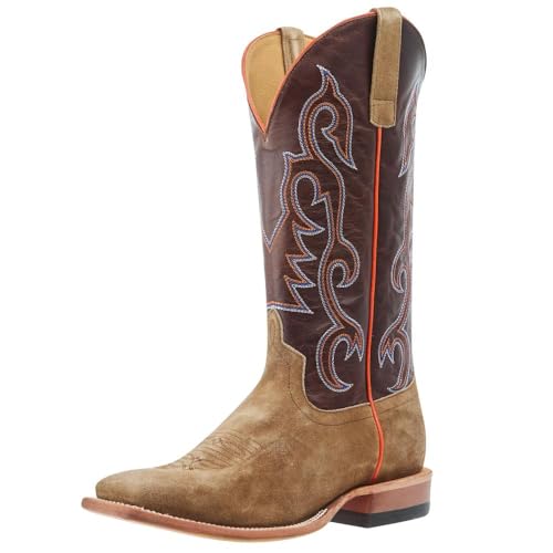 Horse Power Men's Horsepower Growler Western Boot Wide Square Toe Tan 10 D(M) US