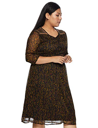 Image of pluss Women's Synthetic A-Line Maxi Dress