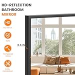 Full Length Mirror, 56" x 15" Standing Large Floor Mirror with Aluminum Frame for Bedroom, Living Room, Bathroom（Black - Image 2