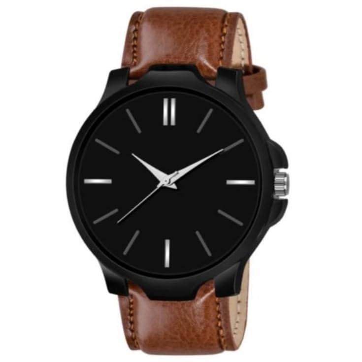 vtrack A15 Brown Leather Belt Black Simple Dial Watch for Men (B0CVHBKTQV) Amazon Price History, Amazon Price Tracker
