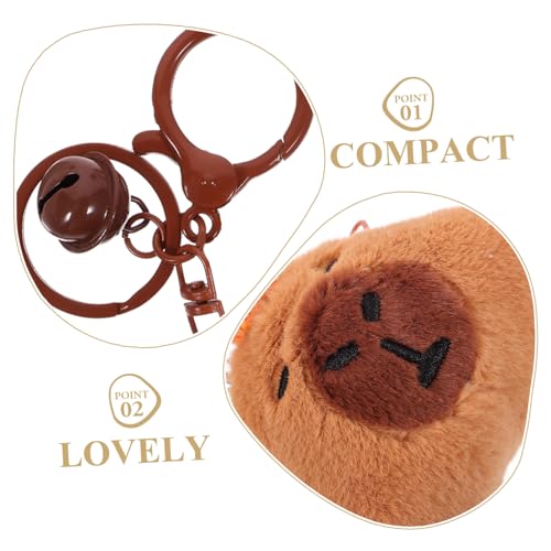 Milisten Cute Plush Coin Pouch with Keychain Mini Water Capybara Animal Storage Bag for Daily Use Adorable Cash and Jewelry Organizer Party Favor4