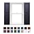 Polaris Homeside Raised Panel Vinyl Shutters (1 Pair) 14-1/2in. x 59in. - 050 Black