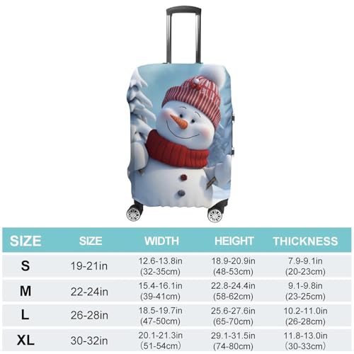 Travel Luggage Covers Naughty Snowman Print Elastic Suitcase Protectors Anti-Scratch Washable Luggage Cover Fit 19-21in Suitcase (S)2