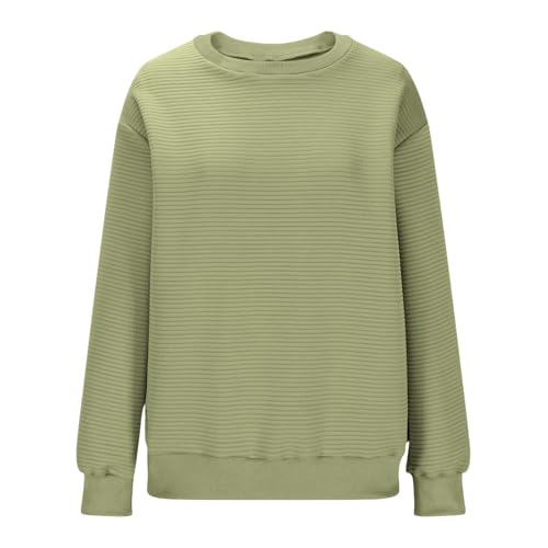 Womens Oversized Sweatshirts Casual Crewneck Long Sleeve Sweatshirts Fall Trendy Basic Solid Pullover Tops3