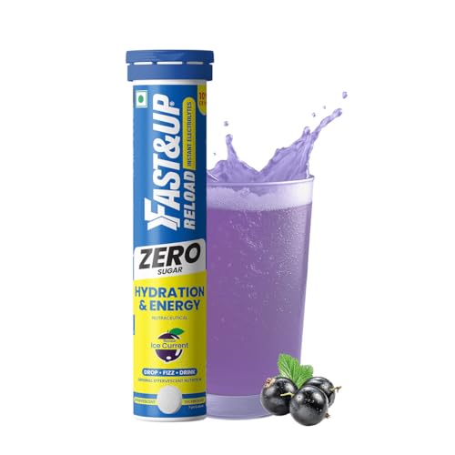 Reload Zero - Zero Sugar Instant Energy & Hydration Drink - Ice Current Flavour - 22 Effervescent Tablets