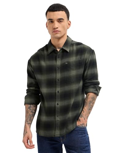 Image of THE Bear House Men's Solid Relaxed Fit Shirt