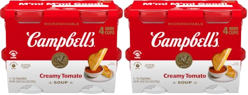 Image of Campbell's Creamy Tomato Soup, 7 Oz Microwavable Bowl (Pack of 8)
