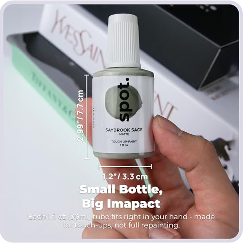 Image of spot. Touch-Up Paint | Matte Finish for Cabinets, Walls, Doors & Furniture | Multi-Tone Green Repair Kit | Quick-Dry, Self-Priming, Low-Odor, Eco-Friendly | No-Sanding or Primer Needed | 3 Pack