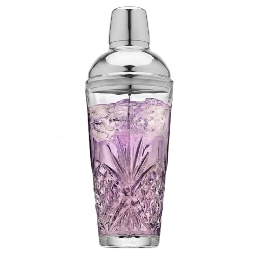 Godinger Dublin Crystal Cocktail Shaker with Lid - Glass Martini Shaker, Drink Shaker for Home Bar...