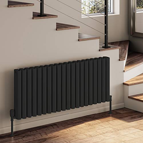 Alco Anthracite Aluminium Horizontal Designer Radiators H600mm x W1180mm 20  Column Central Heating
