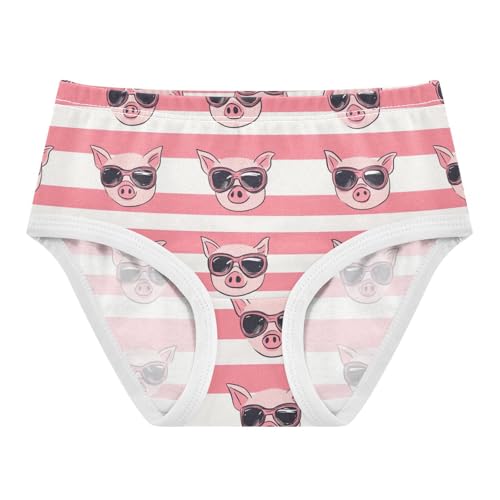 Wusikd Cute Piglets Girls' Underwear Cotton Pink Girls Briefs Soft Toddler Underwear 2T