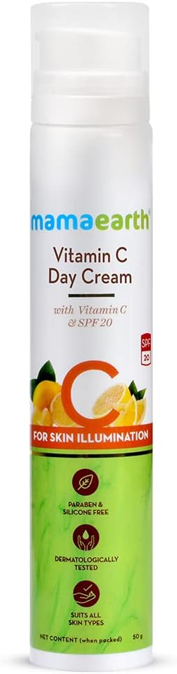 MAMAEARTH Vitamin C Face Cream, 50 gm