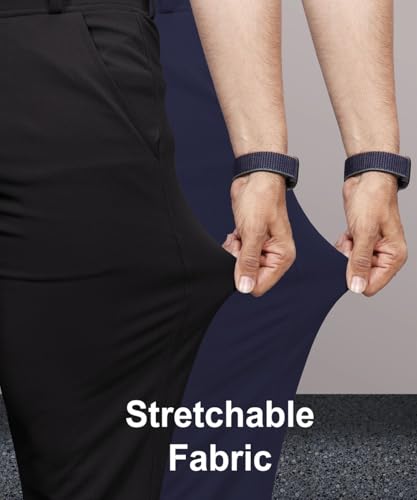 Image of Men's Slim Fit Lycra Formal Trousers Combo | Stretchable Smart Casual Pants for Office Wear | Mid-Rise Flat Front Stylish Chinos