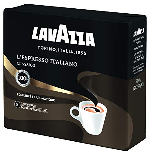 Lavazza L'Espresso Italiano Café Moulu 250g, Lot de 2