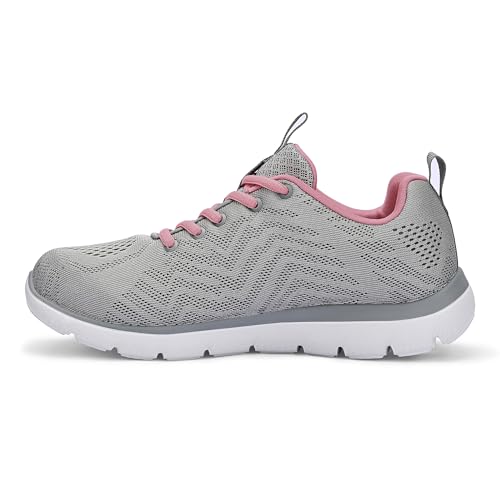 Image of Skechers Womens Summits Grey Coral Casual Slip On Shoe